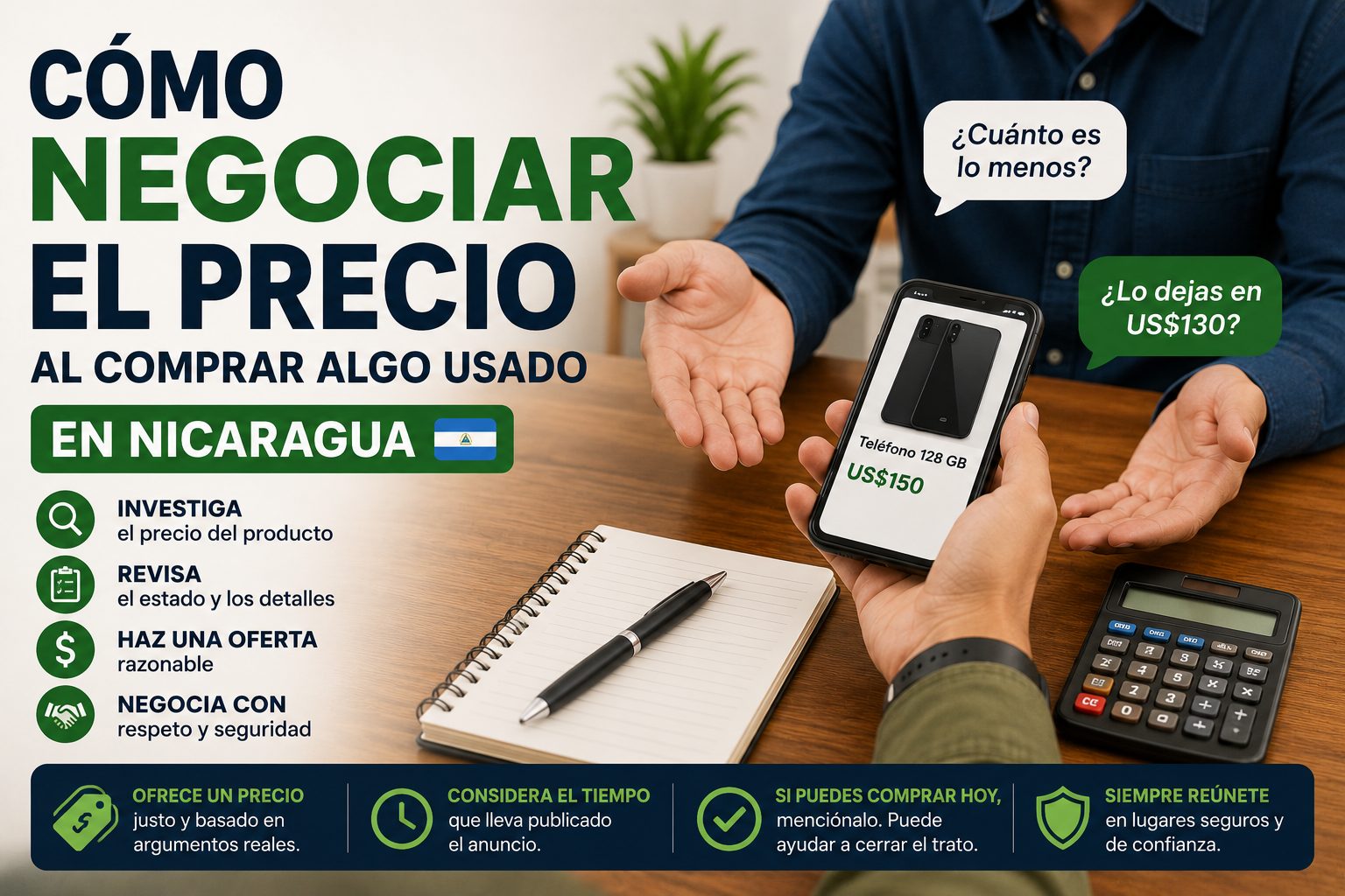 Cómo negociar el precio al comprar algo usado en Nicaragua