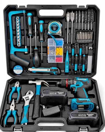 Taladro Inalámbrico Makita 48V Brushless + Kit Completo de Herramientas + 2 Baterías
